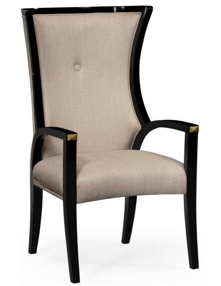Black and Tan dining armchair
