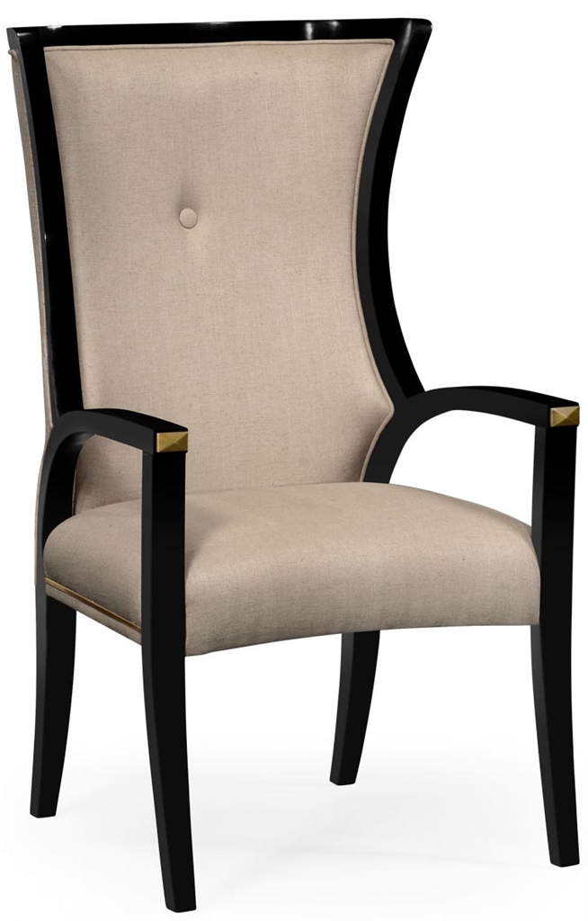 Dining Chairs Black and Tan dining armchair