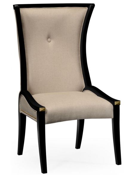 Black and Tan dining side chair