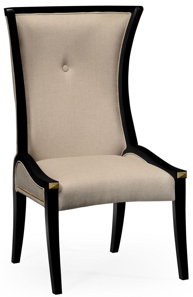 Dining Chairs Black and Tan dining side chair