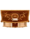 Fine mahogany side cabinet with floral marquetry inlays