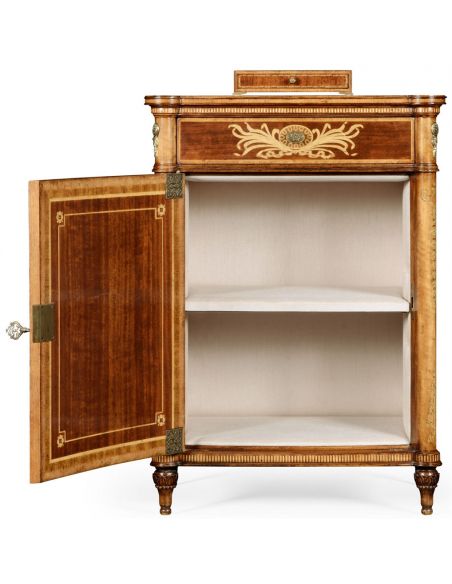 Square & Rectangular Side Tables Antique mahongany inlay cabinet (right)