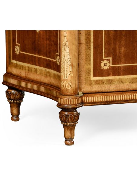 Square & Rectangular Side Tables Antique mahongany inlay cabinet (right)