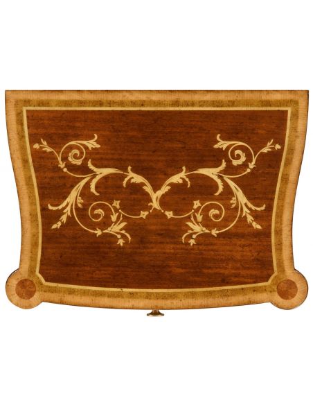 Square & Rectangular Side Tables Antique mahongany inlay cabinet (right)