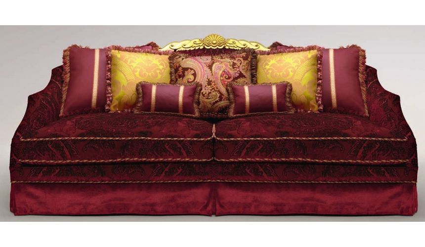 SOFA, COUCH & LOVESEAT Crown Headed Upholstered Sectional Sofa