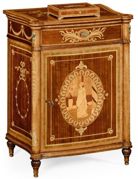 Square & Rectangular Side Tables 19th century antique mahogany side cabinet (Right)