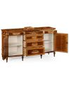Breakfronts & China Cabinets Fine mahogany sideboard with pictorial marquetry of Paris