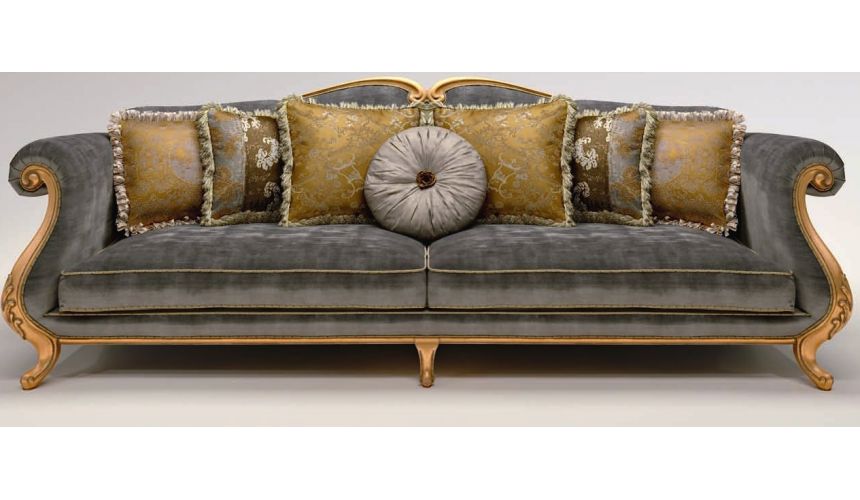 SOFA, COUCH & LOVESEAT Upholstered Sofa with Sock-Rolled Armrest