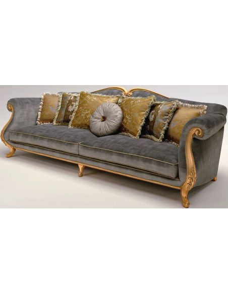 SOFA, COUCH & LOVESEAT Upholstered Sofa with Sock-Rolled Armrest