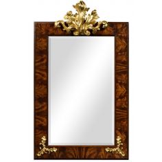 Decorative Accessories Rectangular Mirror with Gilded Carving