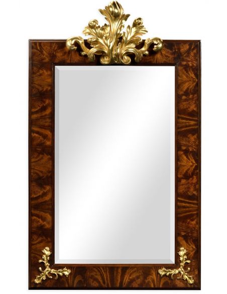 Rectangular Mirror with Gilded Carving