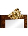 Decorative Accessories Rectangular Mirror with Gilded Carving