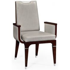 Dining Chairs Quality Leather Upholstered Armchair