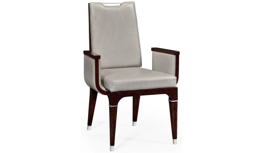 Dining Chairs Quality Leather Upholstered Armchair