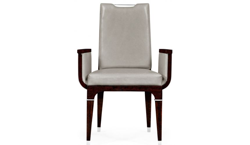 Dining Chairs Quality Leather Upholstered Armchair