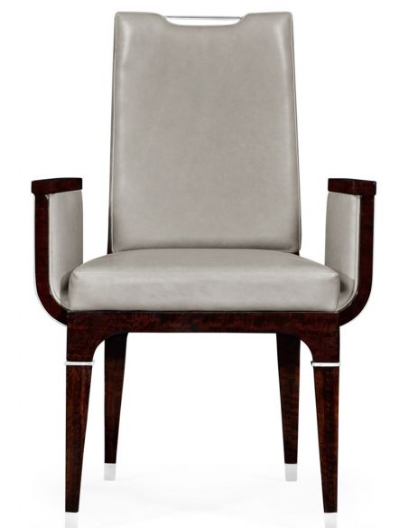 Dining Chairs Quality Leather Upholstered Armchair