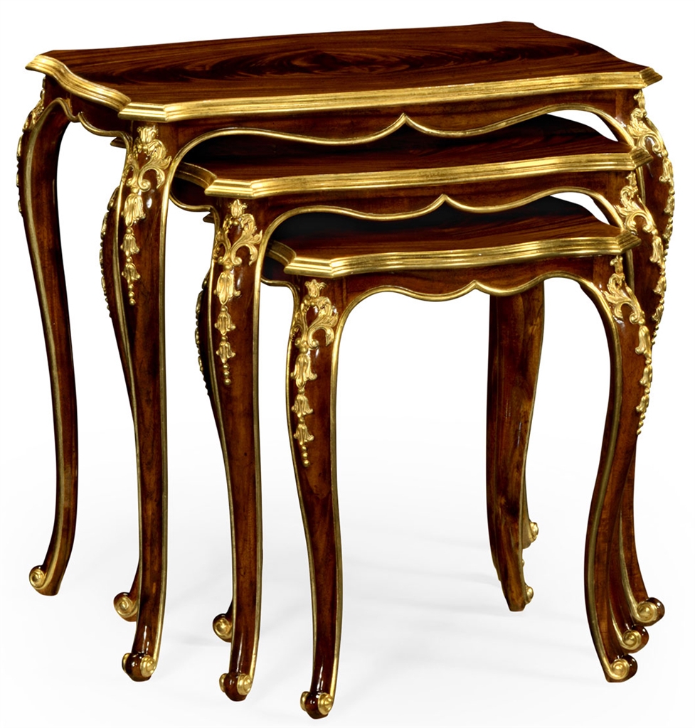 Empire Style Furniture Nesting End tables with Ornamental Detailing