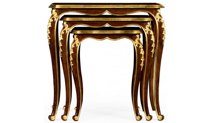 Empire Style Furniture Nesting End tables with Ornamental Detailing