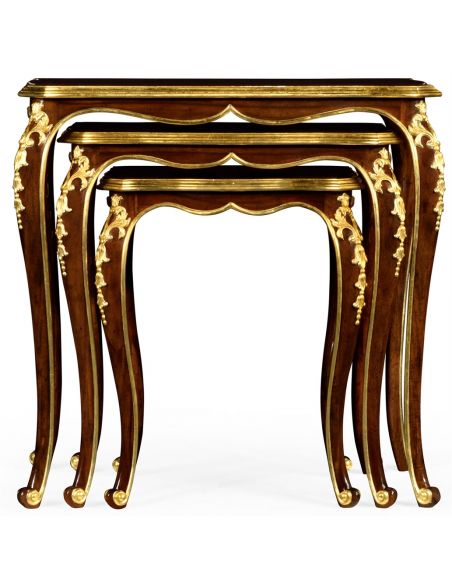 Empire Style Furniture Nesting End tables with Ornamental Detailing