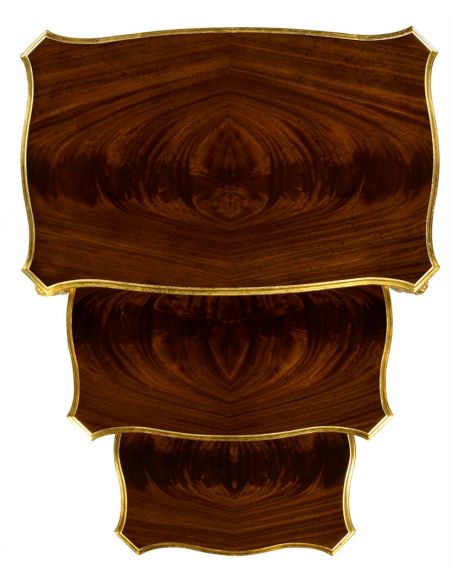 Empire Style Furniture Nesting End tables with Ornamental Detailing