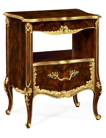 Gilt Carved Accented Nightstand