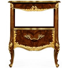 LUXURY BEDROOM FURNITURE Gilt Carved Accented Nightstand 2