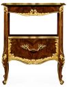 LUXURY BEDROOM FURNITURE Gilt Carved Accented Nightstand