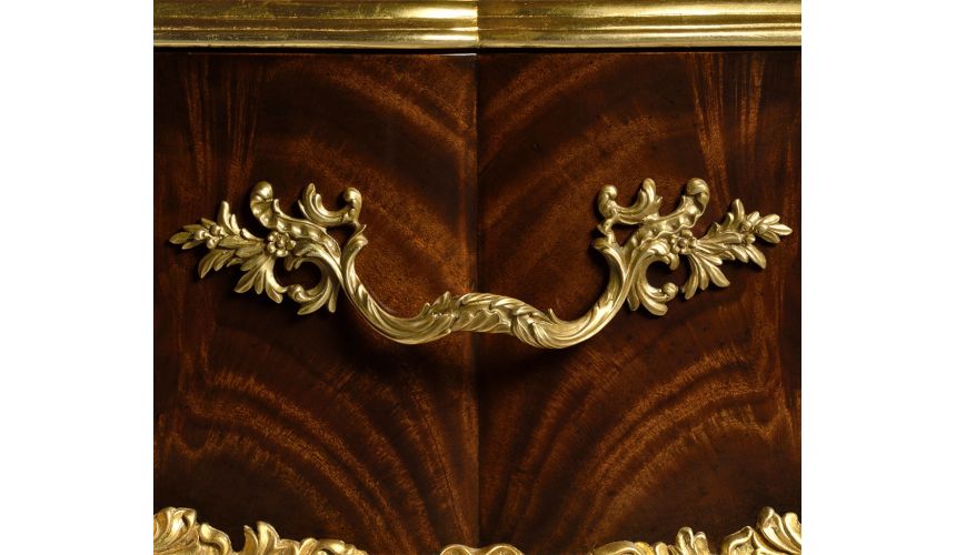 LUXURY BEDROOM FURNITURE Gilt Carved Accented Nightstand