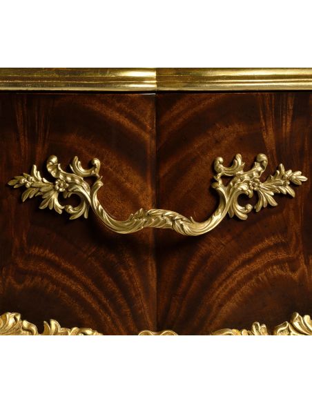 LUXURY BEDROOM FURNITURE Gilt Carved Accented Nightstand