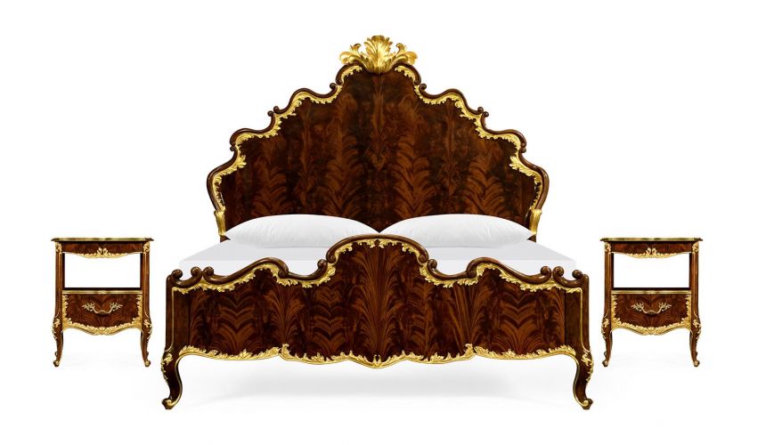 BEDS - Queen, King & California King Sizes US King Bed with Shaped Headboard and Footboard
