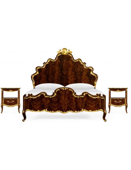 BEDS - Queen, King & California King Sizes US King Bed with Shaped Headboard and Footboard