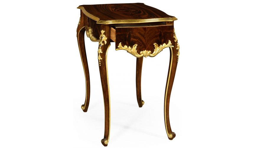 French Style Furniture End Table with Ornamental Detailing