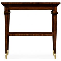 Modern Furniture Rectangular End Table with Brass Hardware 2
