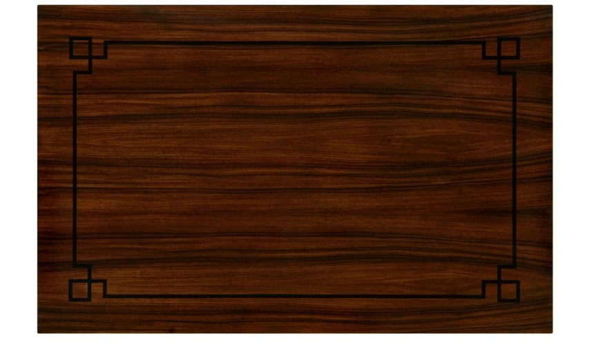 Modern Furniture Rectangular End Table with Brass Hardware