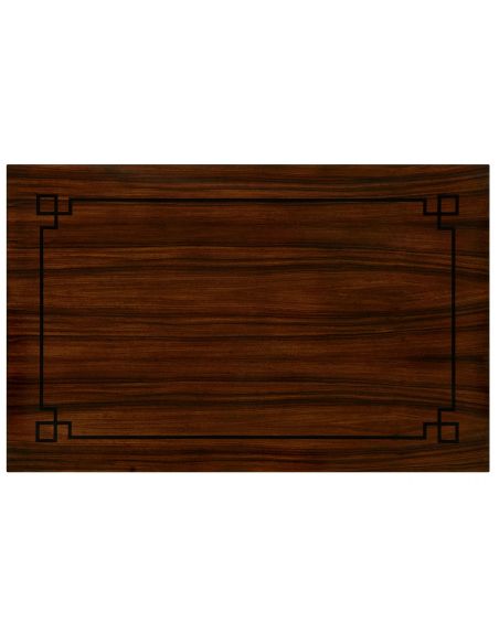 Modern Furniture Rectangular End Table with Brass Hardware