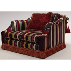 Luxury Leather & Upholstered Furniture Patterned Extended Armchair
