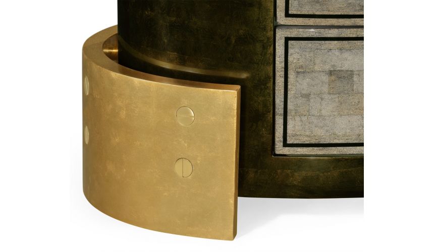 Modern Furniture Contemporary Oval Chest