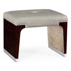 LUXURY BEDROOM FURNITURE Leather Upholstered Dressing Stool