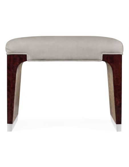 LUXURY BEDROOM FURNITURE Leather Upholstered Dressing Stool
