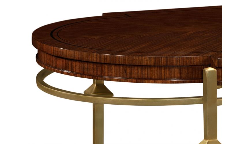 Coffee Tables Oval Brass Base Coffee Table