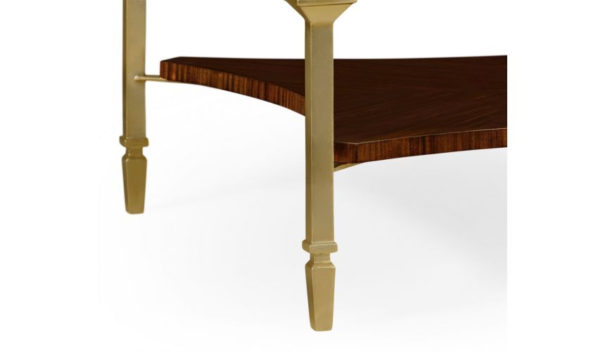 Coffee Tables Oval Brass Base Coffee Table
