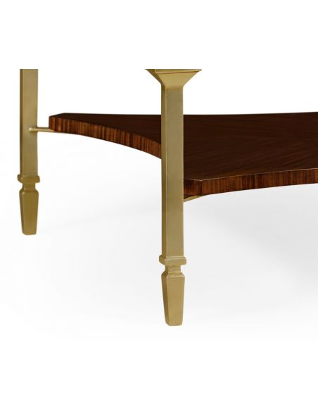 Coffee Tables Oval Brass Base Coffee Table