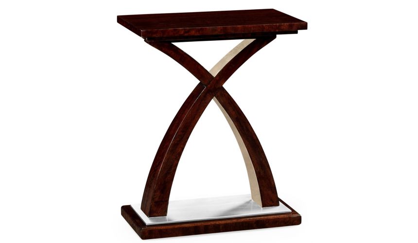 Modern Furniture Rectangular End Table with X-Styled Base