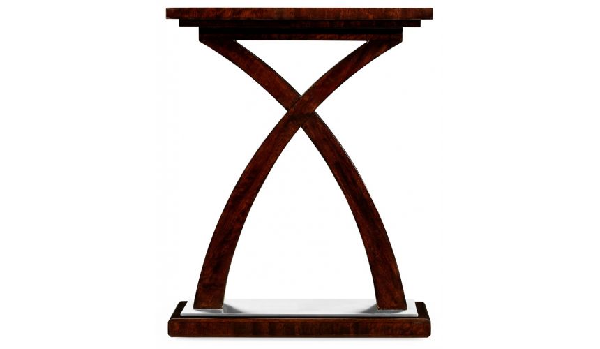 Modern Furniture Rectangular End Table with X-Styled Base