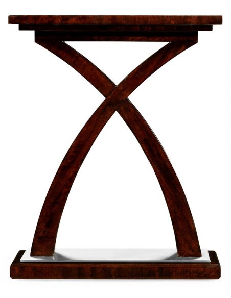 Modern Furniture Rectangular End Table with X-Styled Base