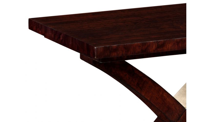 Modern Furniture Rectangular End Table with X-Styled Base