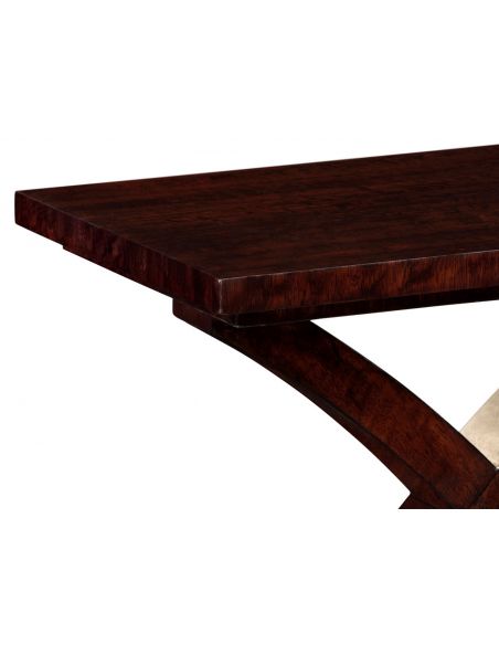Modern Furniture Rectangular End Table with X-Styled Base