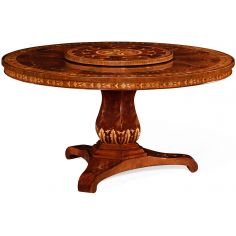 Dining Tables Patterned Round Pedestal Table