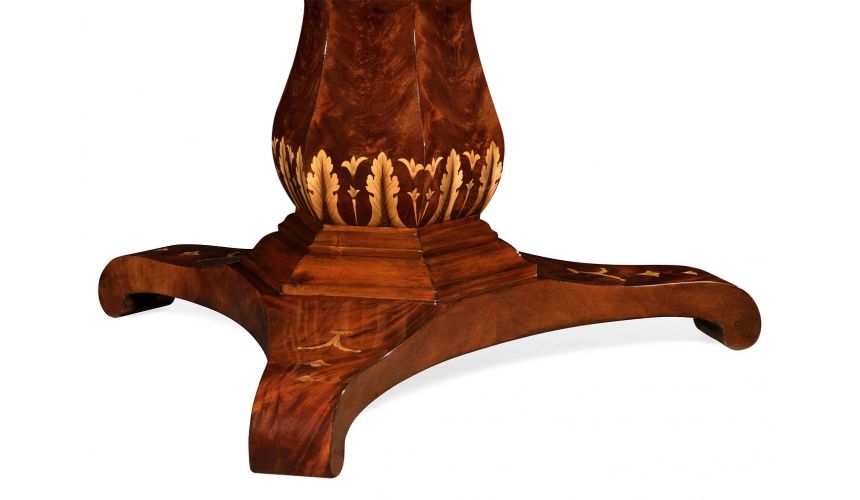 Dining Tables Patterned Round Pedestal Table