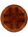 Round & Oval Side Tables Mahogany round table with gilded accents